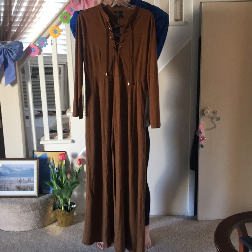 Brown long dress(SOLD)